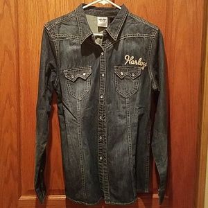 Harley Davidson Button Down